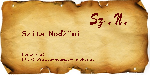 Szita Noémi névjegykártya
